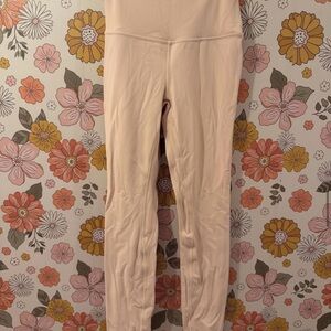 Lululemon Athletica Light Pink High-Waisted Leggings